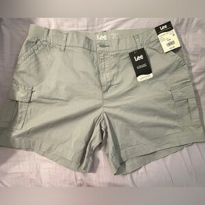 Lee Women's Cargo Shorts in Light Grey